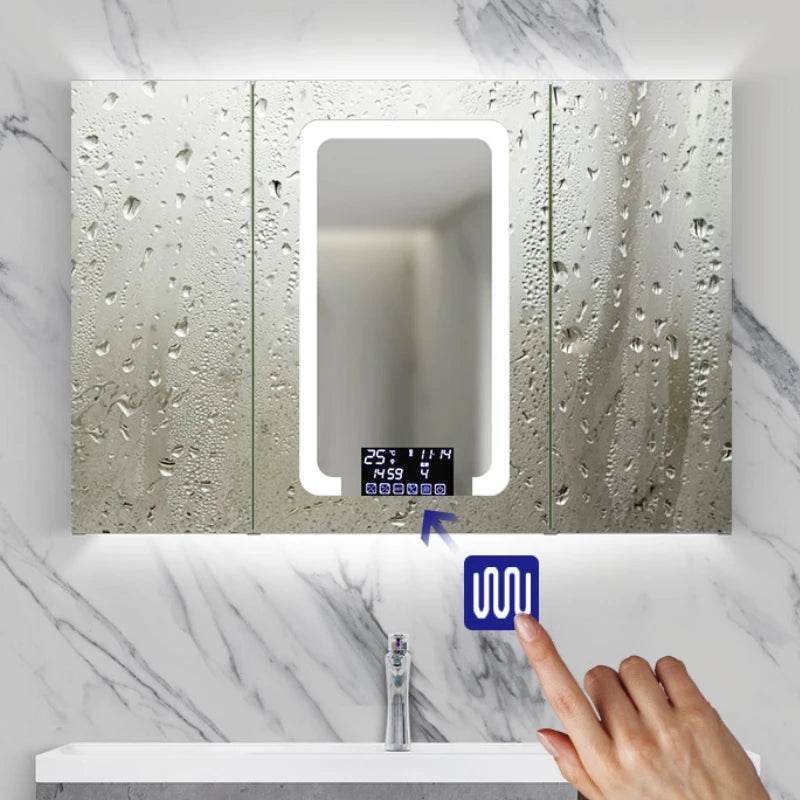 Speaker Bathroom Storage Smart LED Mirror Cabinet IP44 CE - My Store