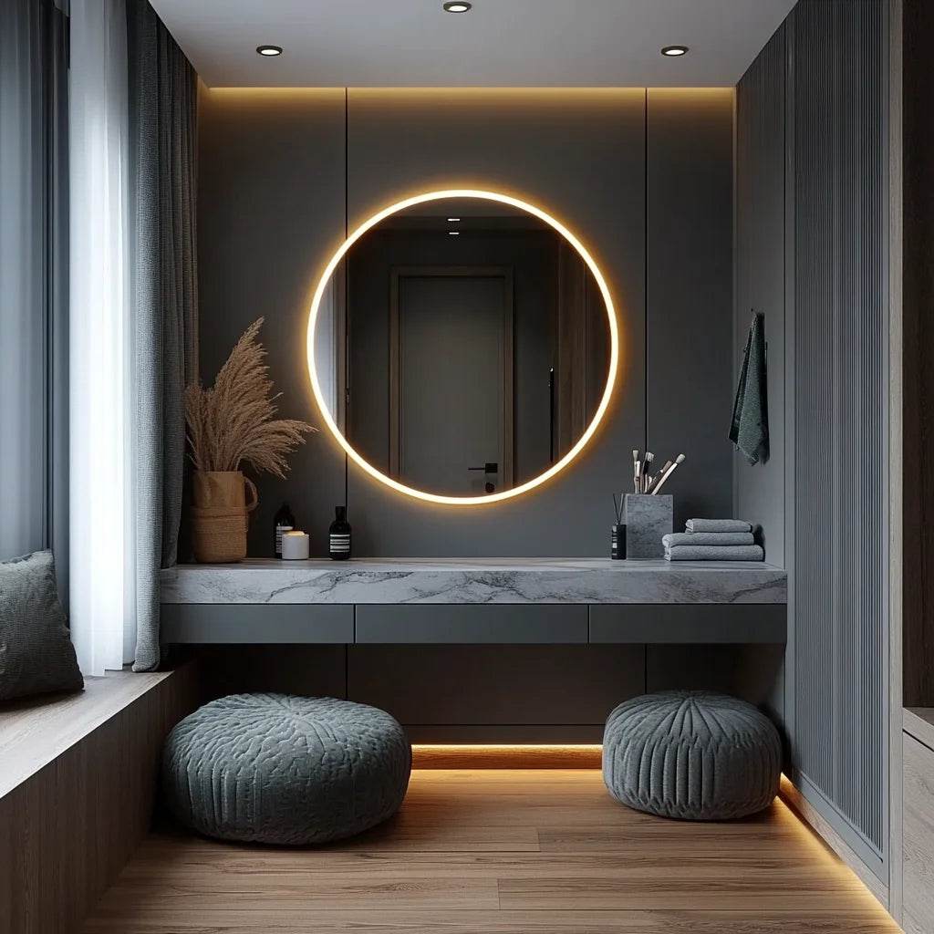 Led Makeup Mirror Barber Salon Led Mirror Light Wall Vanity Table With Led Light Makeup Mirror - My Store