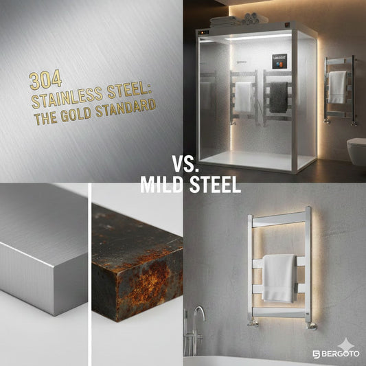 304 Stainless Steel vs. Mild Steel: Why Material Choice is the Key to Towel Warmer Longevity