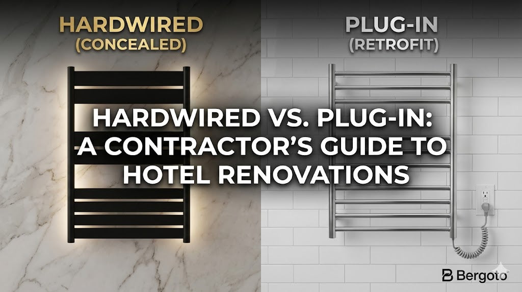 Hotel Renovation Guide: Choosing Between Hardwired and Plug-In Towel Racks