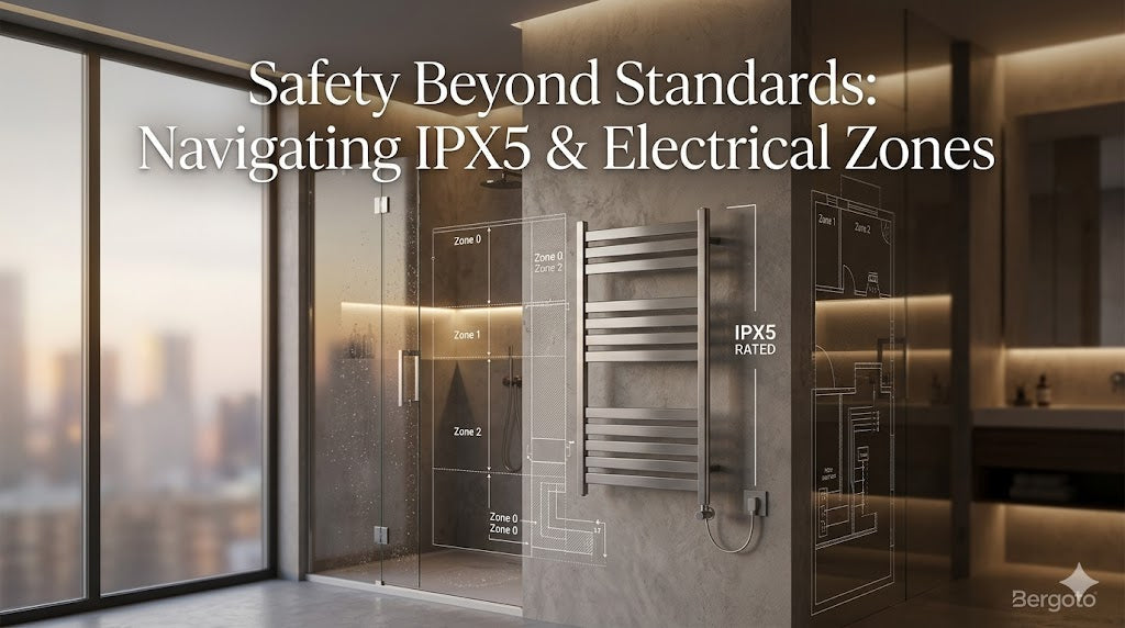 IPX5 Safety & Electrical Zone Compliance for Hotel Towel Rails