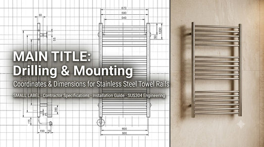 Standard Mounting Dimensions and Drilling Coordinates for Stainless Steel Towel Rails