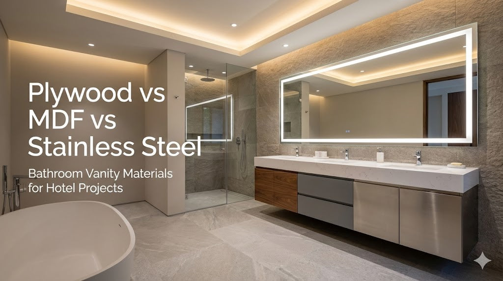 Comparing Bathroom Vanity Materials for Hotel Projects: Plywood, MDF, or Stainless Steel