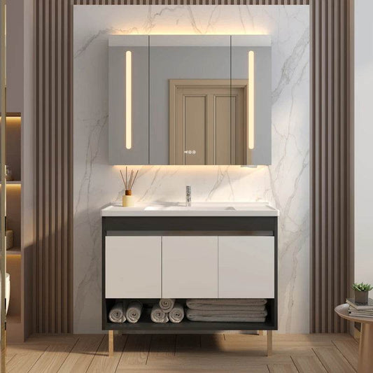 Led Stainless Steel Medicine Smart Bathroom Mirror Cabinet Waterproof With Smart Mirror Cabinet - My Store