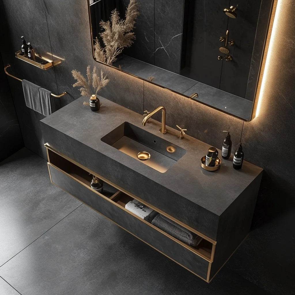 High End Bathroom Vanity Set Design Bathroom Cabinets Mirror Sink Bathroom Vanity 36 Inch - My Store