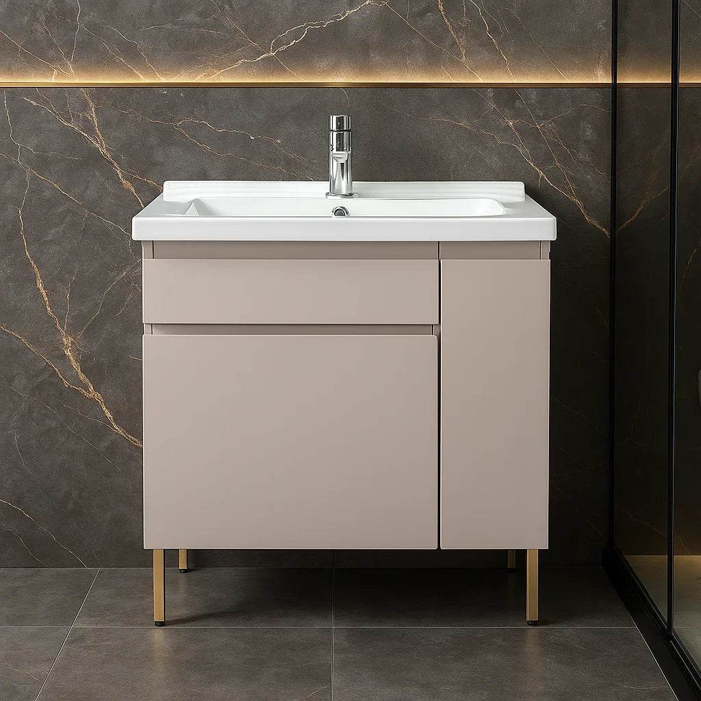 Wholesale Stainless Steel Floor Small Single Free Standing Bathroom Vanity Set - My Store