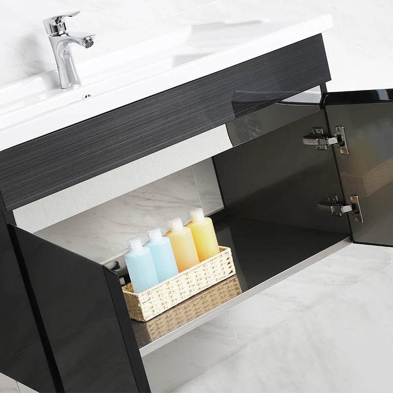 High Quality Bathroom Vanity Stainless Steel Black Color Bathroom Cabinet T-036 - My Store