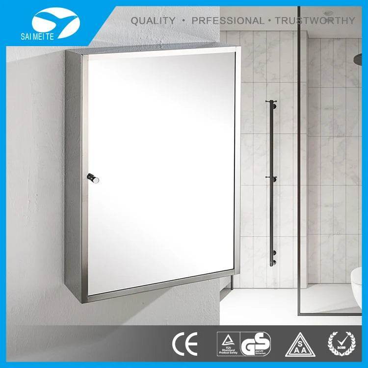 Modern Stainless Steel Bathroom Mirror Cabinet Medicine Cabinet Wall Mounted Bathroom Storage Cabinet With Mirror - My Store