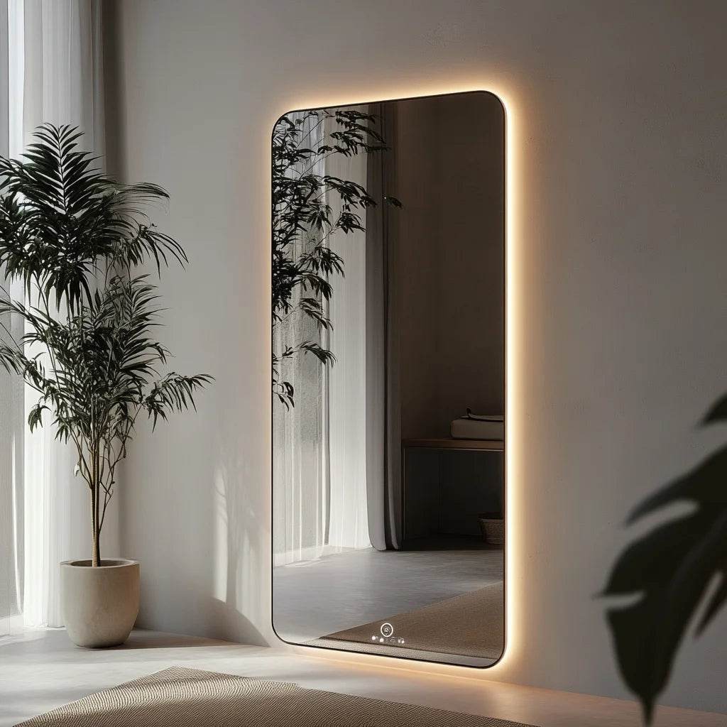 Luxury Custom Led Wall Mounted Bedroom Mirror Rectangle Led Mirror Manufacturer - My Store