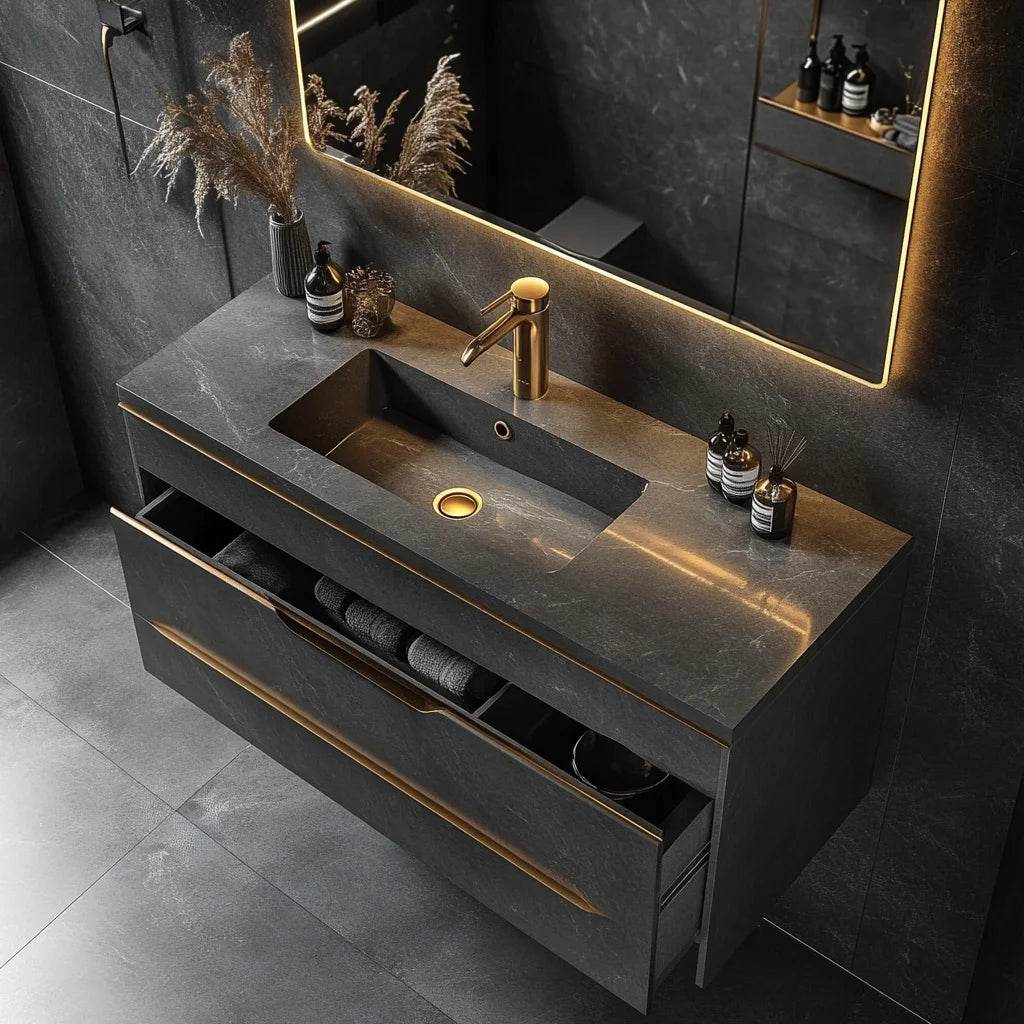 High End Bathroom Vanity Set Design Bathroom Cabinets Mirror Sink Bathroom Vanity 36 Inch - My Store