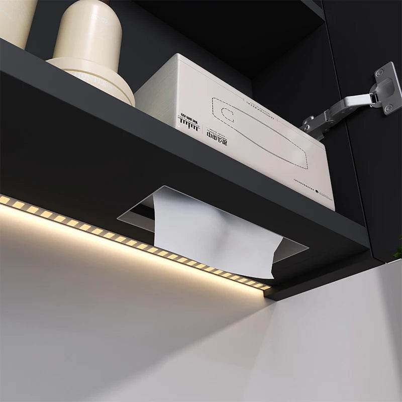 Matt Grey Stainless Steel Wall Mounted Mirror Makeup Lockable Storage Organizer Led Light Jewelry Cabinet - My Store