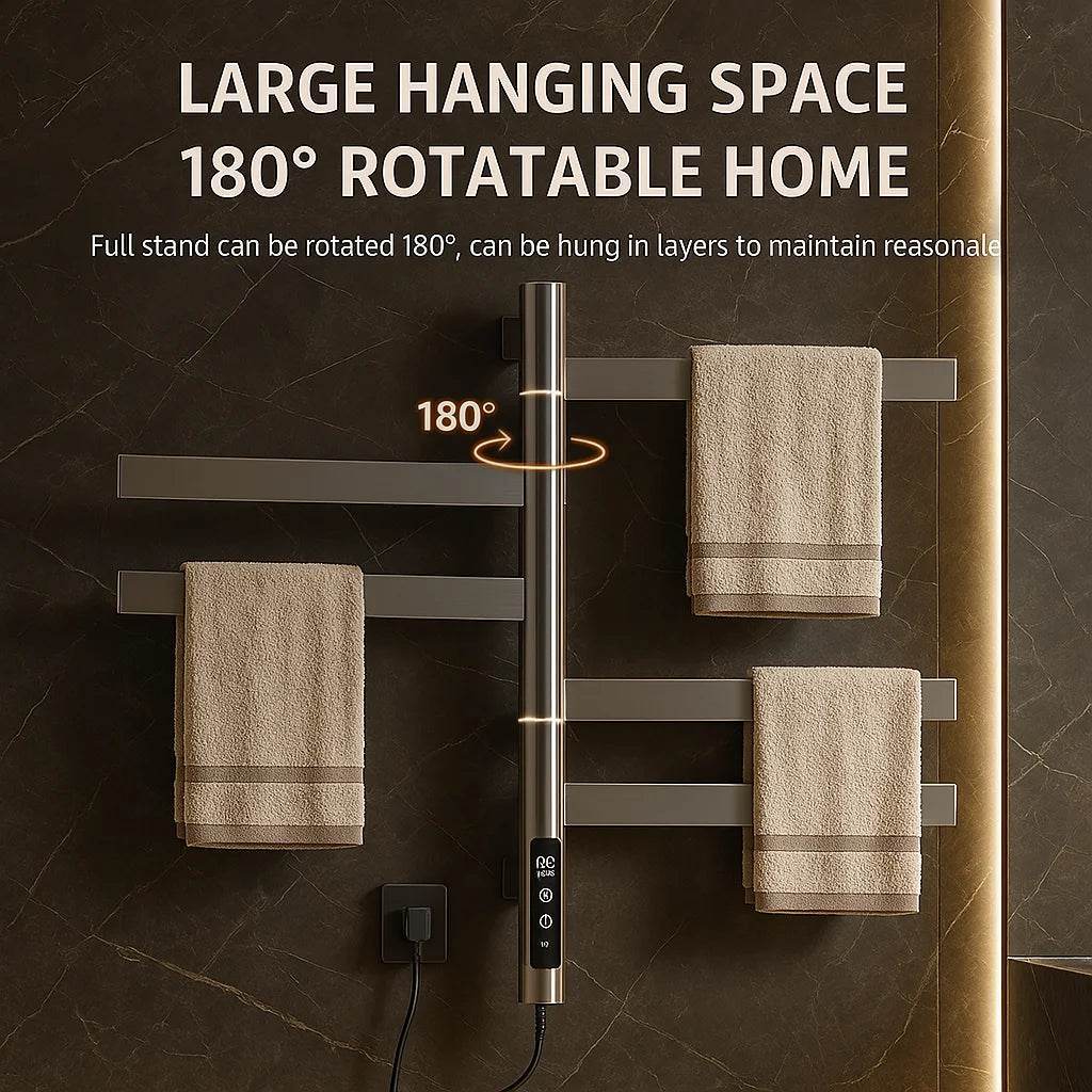 Professional Rack Electric Towel Heater Radiator Modern Steel Wet Towel Warmer for Hotel Bathrooms Hot Bathroom Electric - My Store