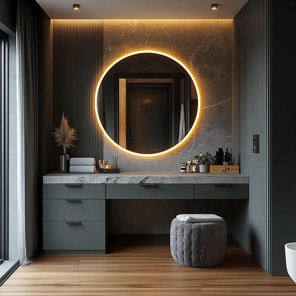 Led Makeup Mirror Barber Salon Led Mirror Light Wall Vanity Table With Led Light Makeup Mirror - My Store