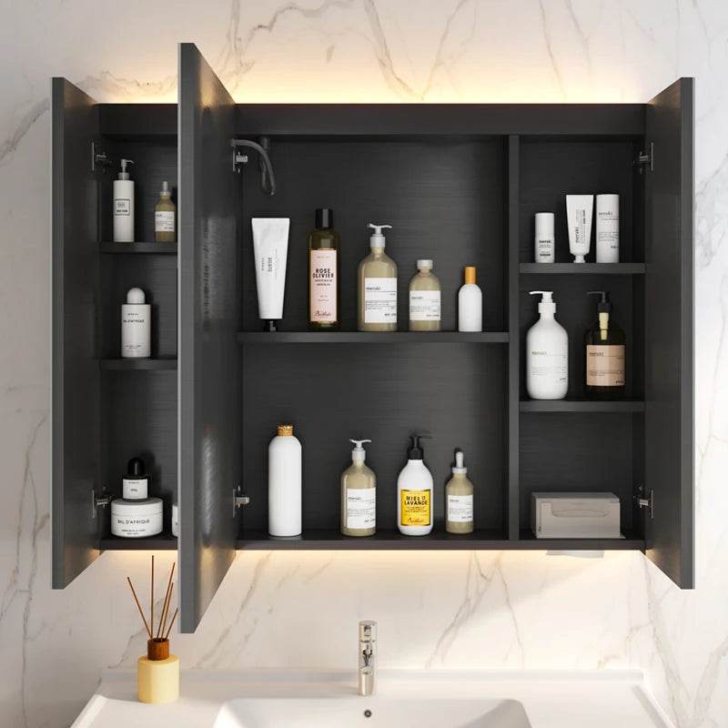 Led Stainless Steel Medicine Smart Bathroom Mirror Cabinet Waterproof With Smart Mirror Cabinet - My Store