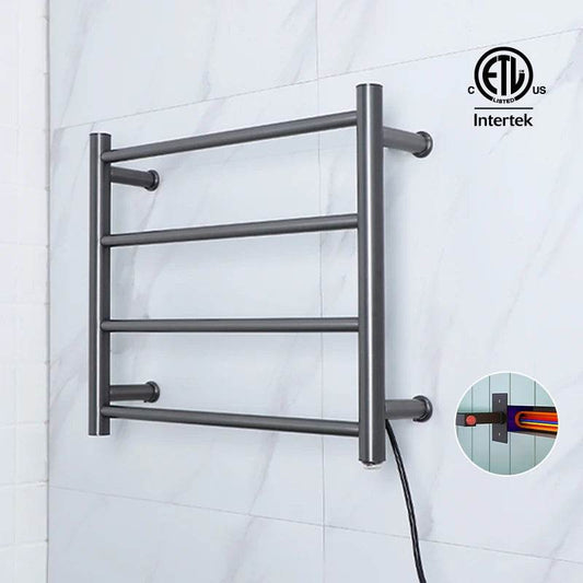 Etl Bathroom Towel Warmer Heated Racks Black Electric Towel Rail 304 Bathroom Stainless Steel Towel Heater - My Store