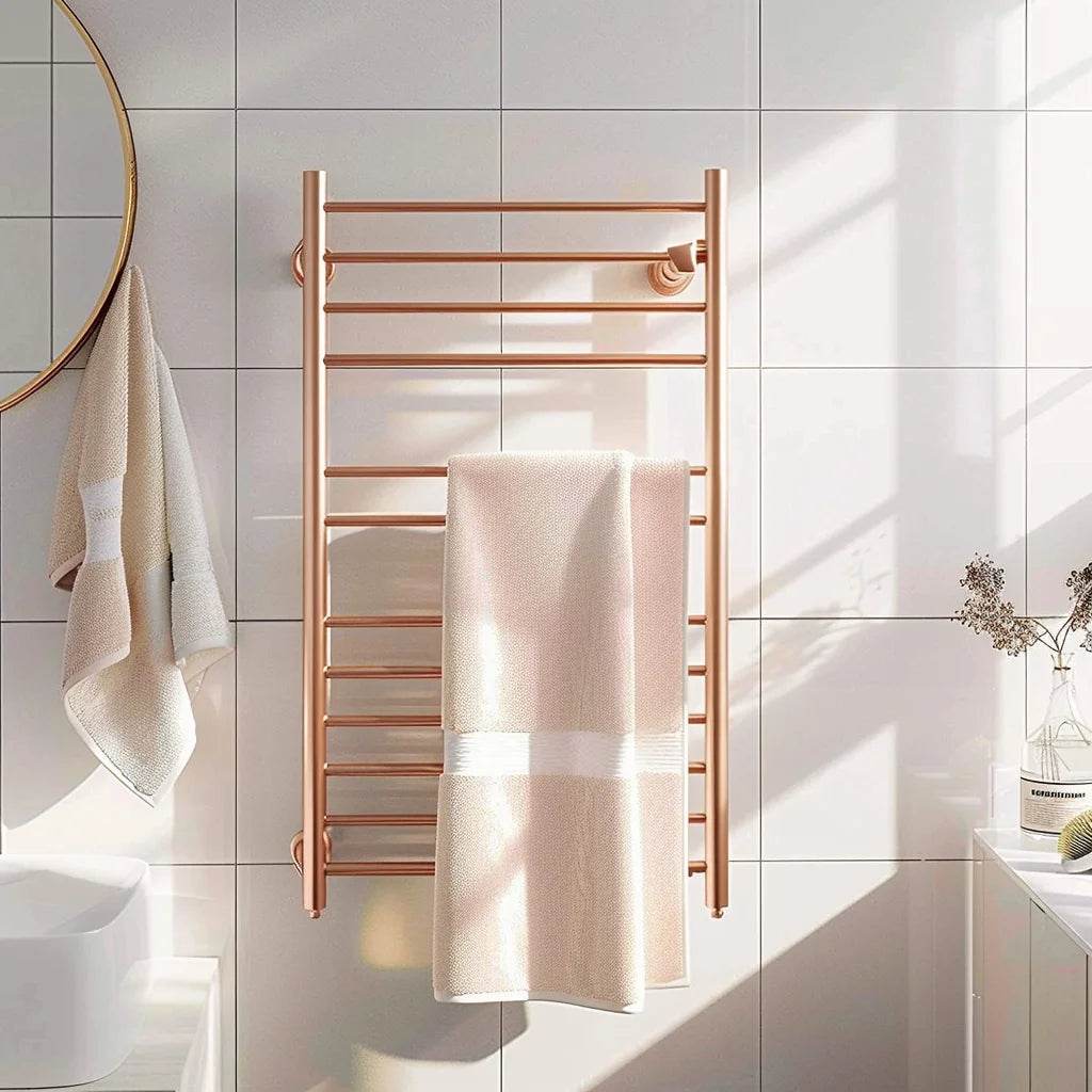 Custom Waterproof Large Hot Machine Salon Shelf Heater Smart Electric Radiator Bathroom Stainless Steel Black Towel Rack Warmer - My Store