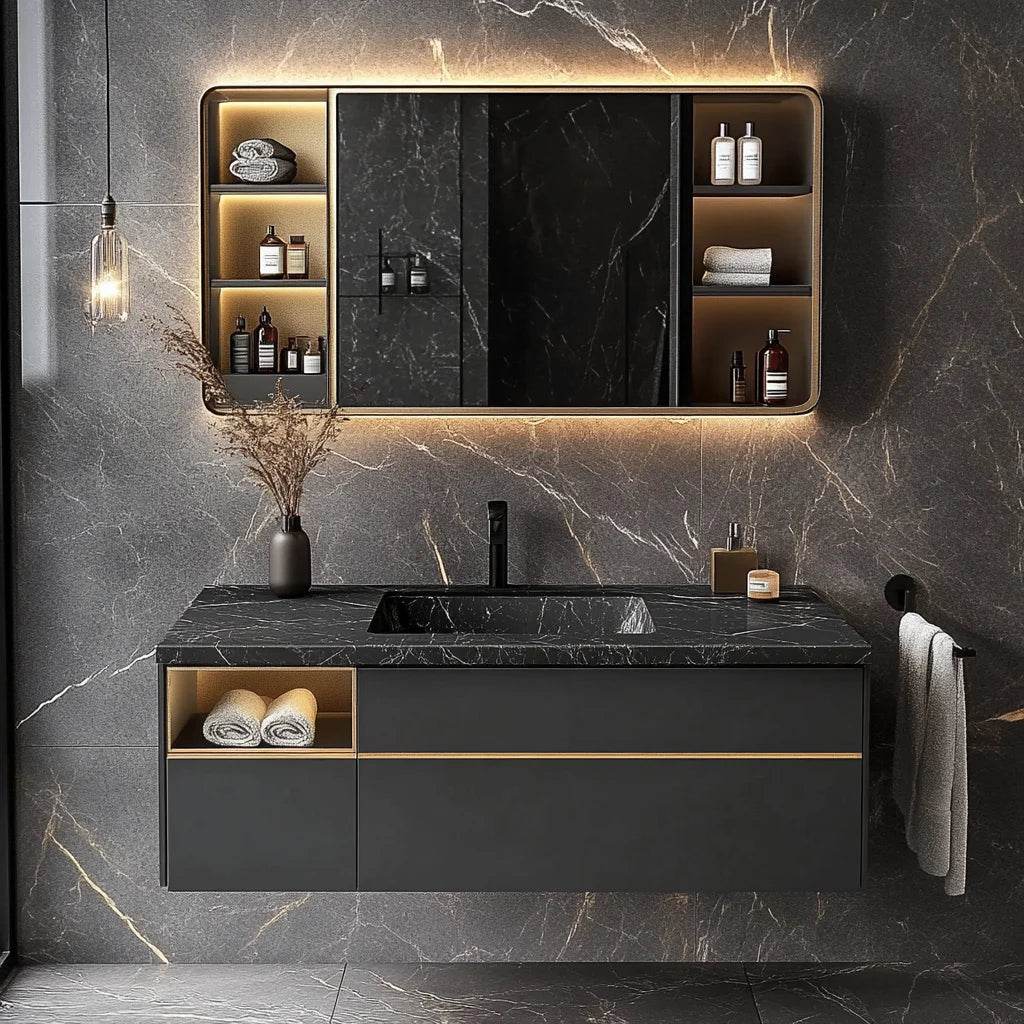 High End Bathroom Vanity Set Design Bathroom Cabinets Mirror Sink Bathroom Vanity 36 Inch - My Store