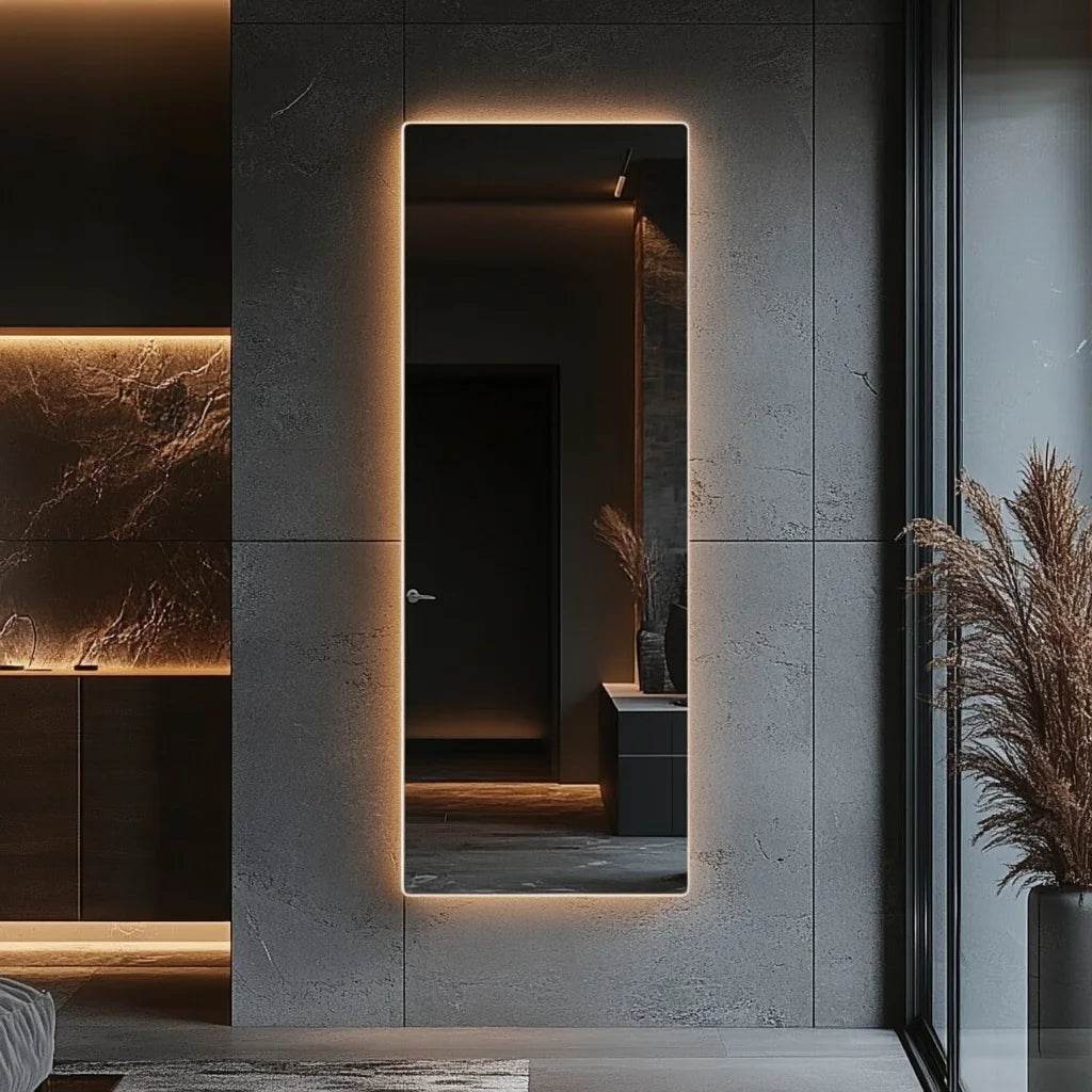 Luxury Custom Led Wall Mounted Bedroom Mirror Rectangle Led Mirror Manufacturer - My Store