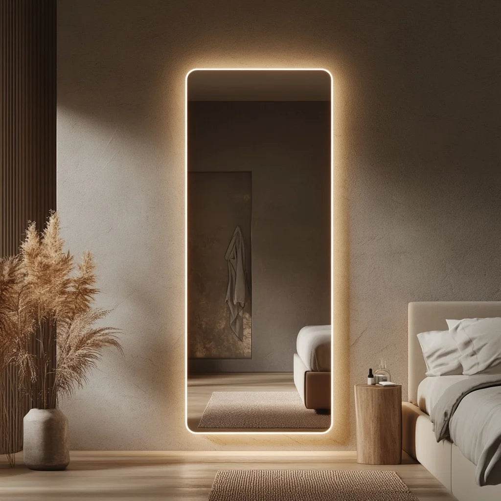 Luxury Custom Led Wall Mounted Bedroom Mirror Rectangle Led Mirror Manufacturer - My Store