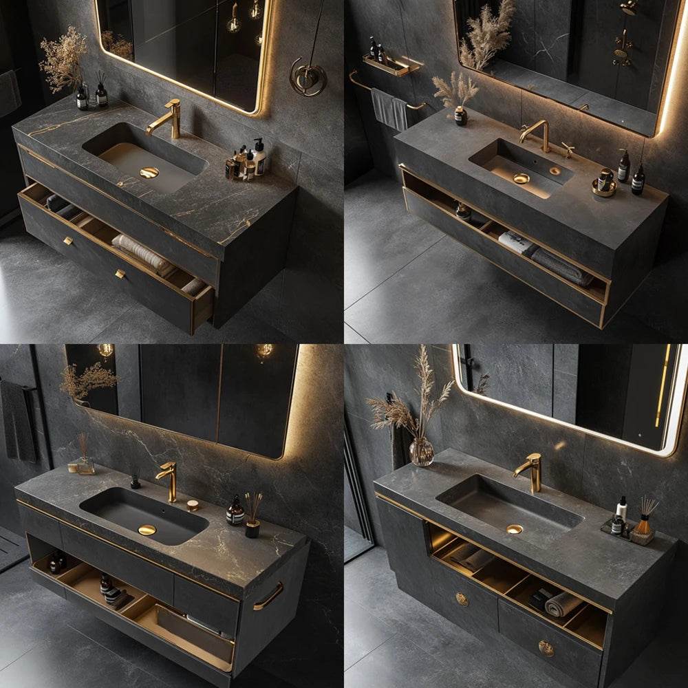 High End Bathroom Vanity Set Design Bathroom Cabinets Mirror Sink Bathroom Vanity 36 Inch - My Store