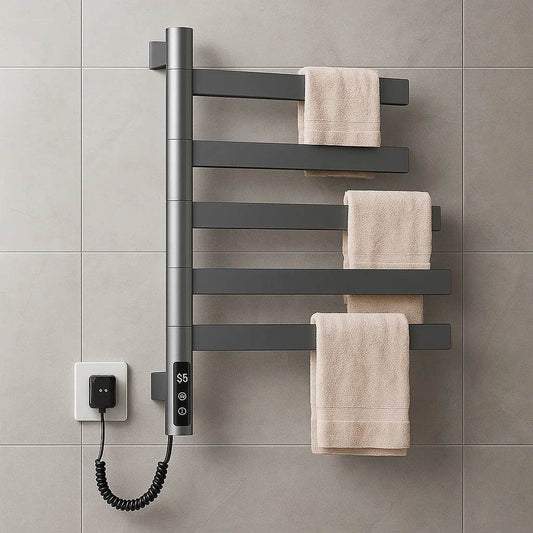 Professional Rack Electric Towel Heater Radiator Modern Steel Wet Towel Warmer for Hotel Bathrooms Hot Bathroom Electric - My Store