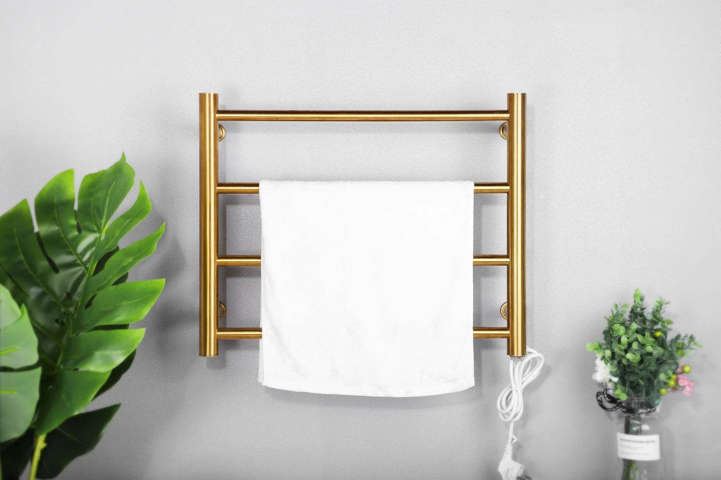 Small Size Stainless Steel Golden Finishing Electric Towel Radiator Heated Warmer - My Store