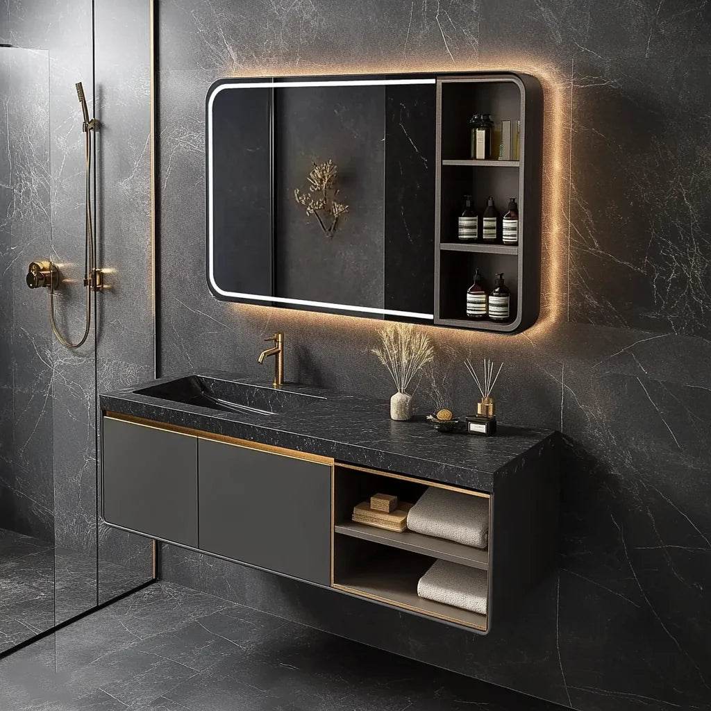 High End Bathroom Vanity Set Design Bathroom Cabinets Mirror Sink Bathroom Vanity 36 Inch - My Store