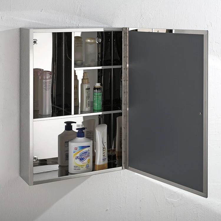 Modern Stainless Steel Bathroom Mirror Cabinet Medicine Cabinet Wall Mounted Bathroom Storage Cabinet With Mirror - My Store