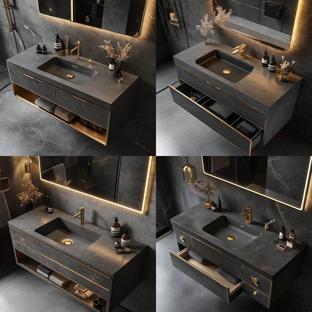 High End Bathroom Vanity Set Design Bathroom Cabinets Mirror Sink Bathroom Vanity 36 Inch - My Store