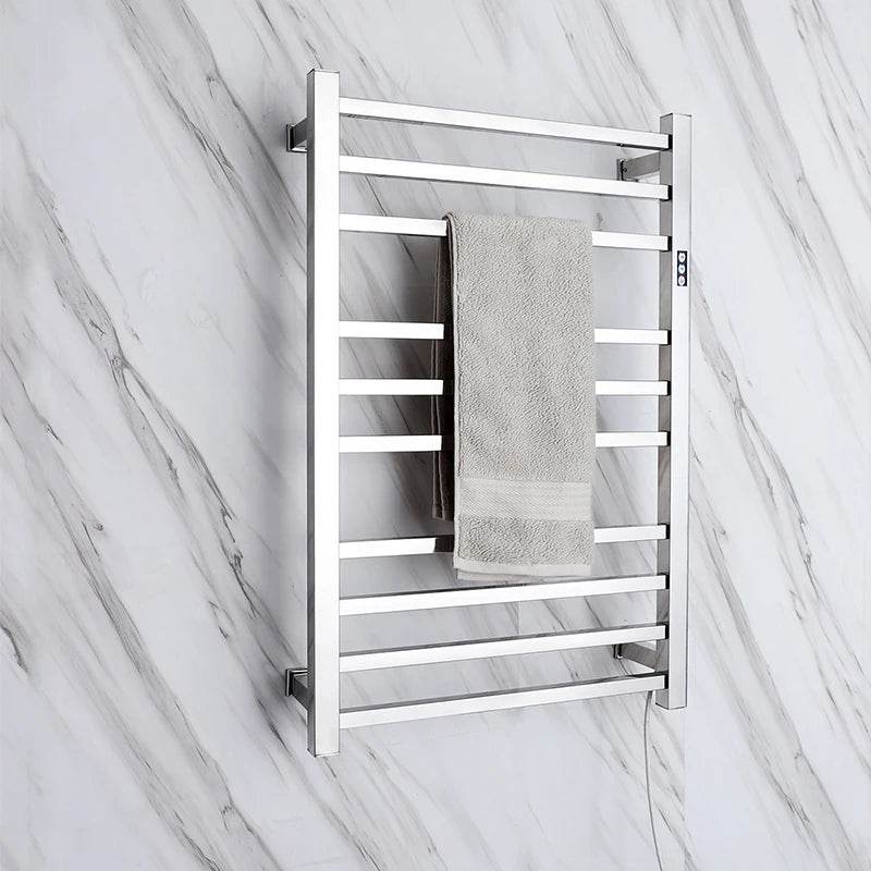 Square bar Polishing Electric Towel Warmer Rack With Timer - My Store