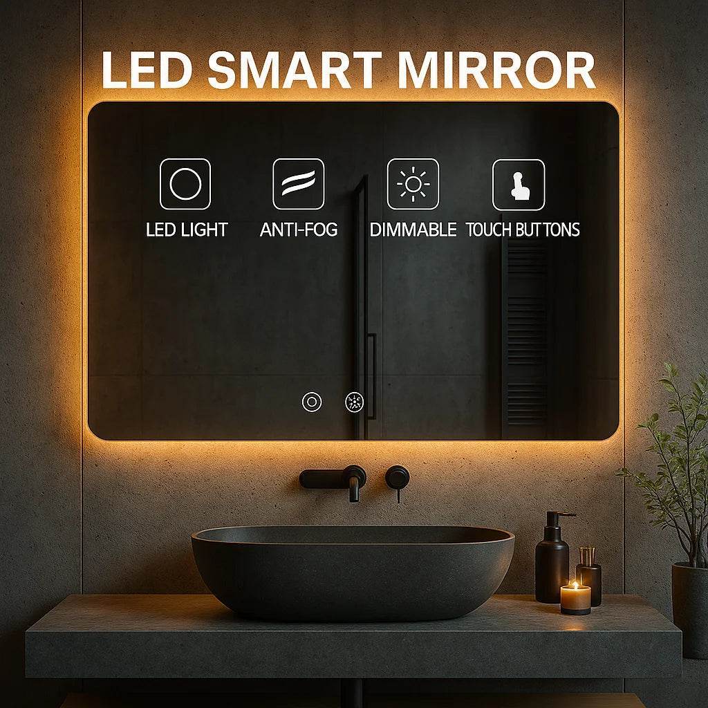 Luxury Round Wall Smart Led Backlit Bathroom Wholesale Smart Mirror With Light Touch Screen - My Store