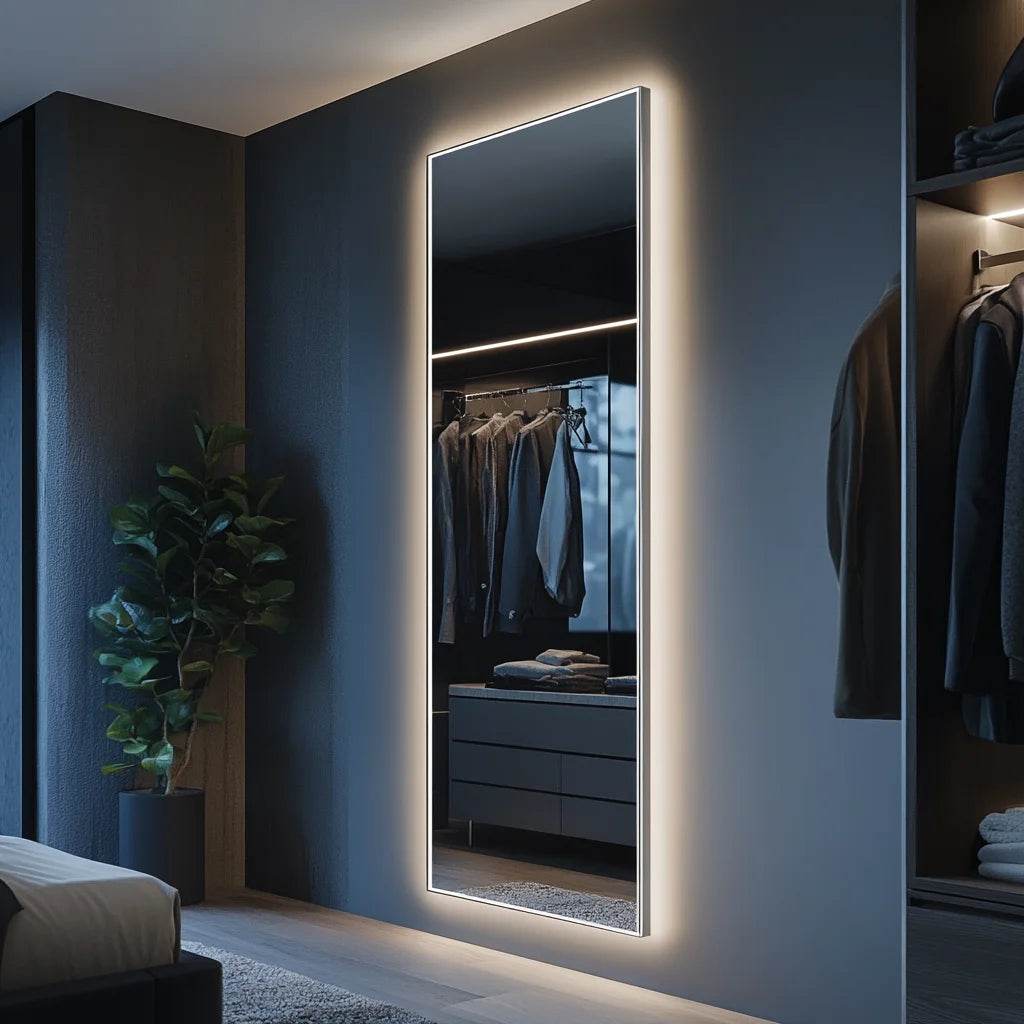 Luxury Custom Led Wall Mounted Bedroom Mirror Rectangle Led Mirror Manufacturer - My Store