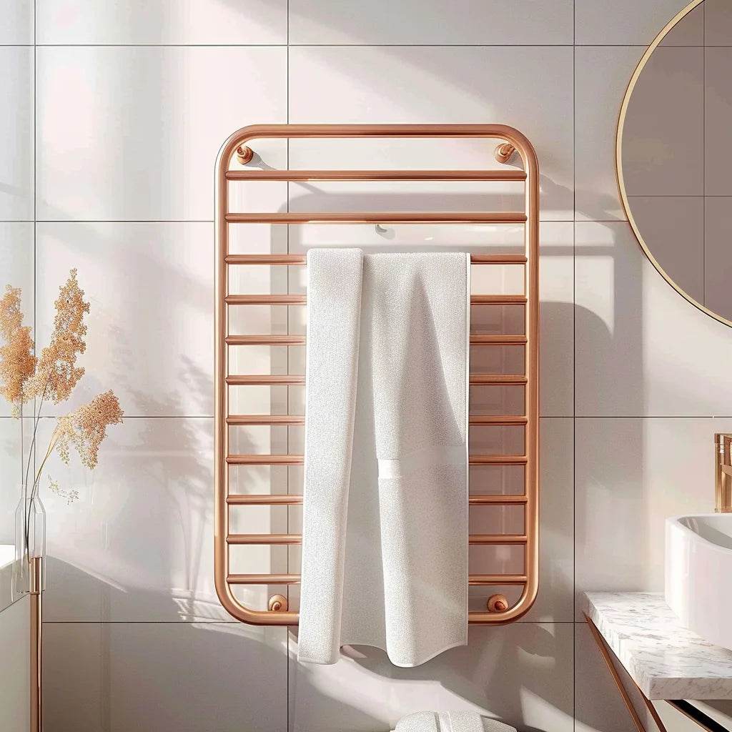 Custom Waterproof Large Hot Machine Salon Shelf Heater Smart Electric Radiator Bathroom Stainless Steel Black Towel Rack Warmer - My Store