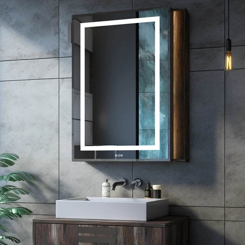Storage Design Mirror Sink Bathroom Cabinet Jewelry Stainless Steel Bathroom Cabinet With Mirror Basin - My Store