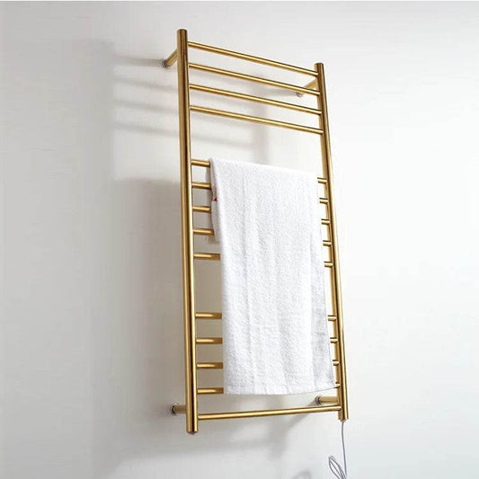 Golden Luxury Stainless Steel Towel Racks Electric Heated Towel Rails Towel Warmer Radiators - My Store