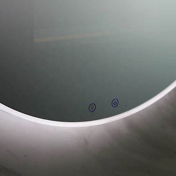 Round Shape Wall Mounted Led 4mm Silver Touch Screen Smart TV Mirror Android System - My Store