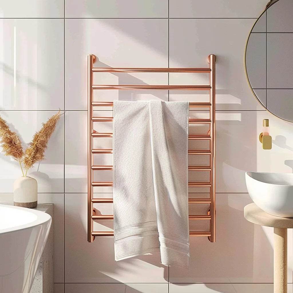 Custom Waterproof Large Hot Machine Salon Shelf Heater Smart Electric Radiator Bathroom Stainless Steel Black Towel Rack Warmer - My Store