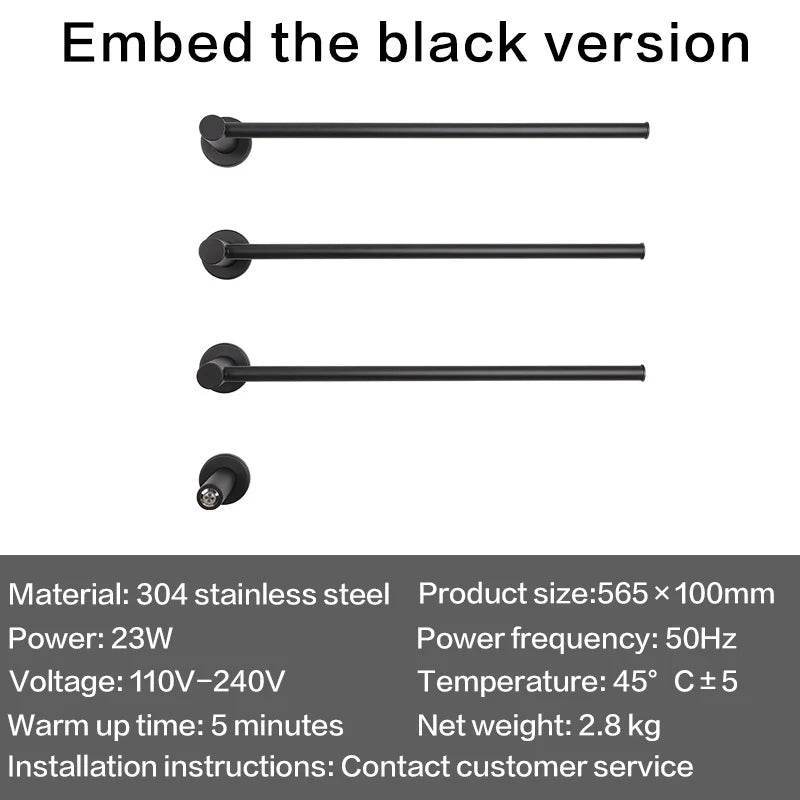 Luxury Bathroom Towel Warmer Heater Electric Spa Wall-Mounted Towel Warmer for Golden Living Room - My Store