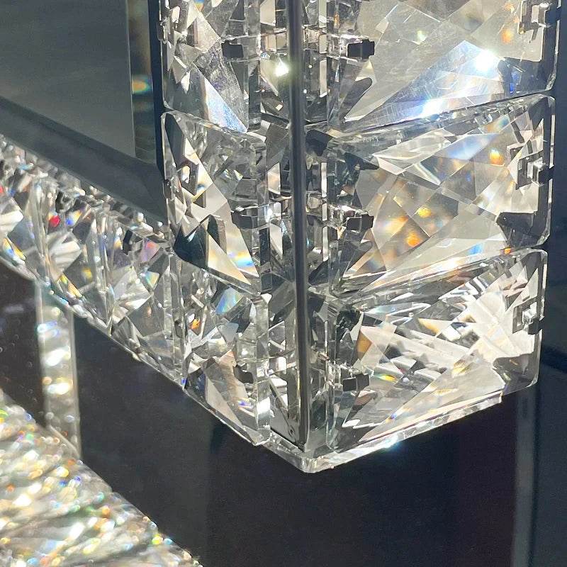 High Quality Crystal Stand up Mirror Rgb Led Bathroom Makeup Mirror for Beauty Salon - My Store