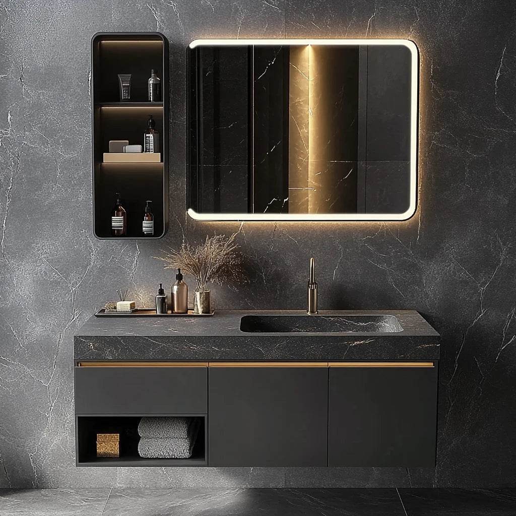 High End Bathroom Vanity Set Design Bathroom Cabinets Mirror Sink Bathroom Vanity 36 Inch - My Store