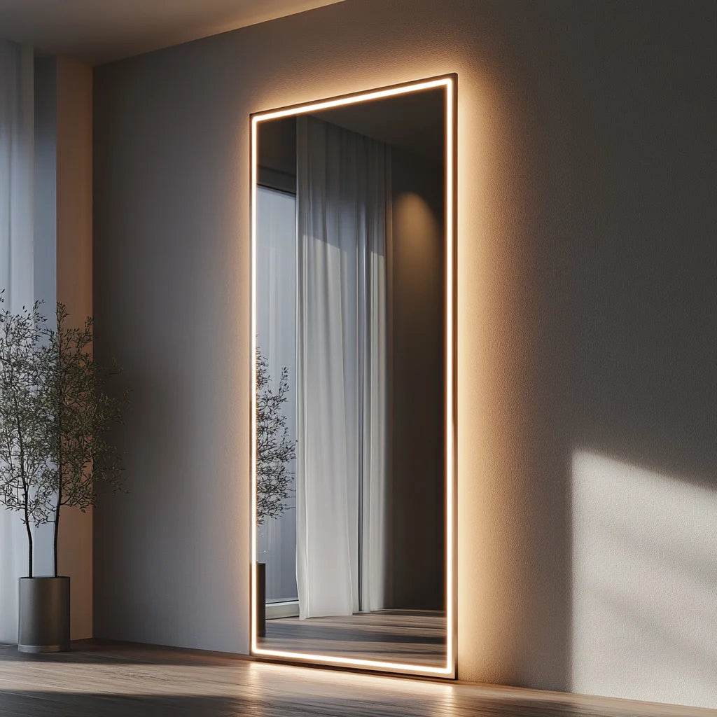 Luxury Custom Led Wall Mounted Bedroom Mirror Rectangle Led Mirror Manufacturer - My Store