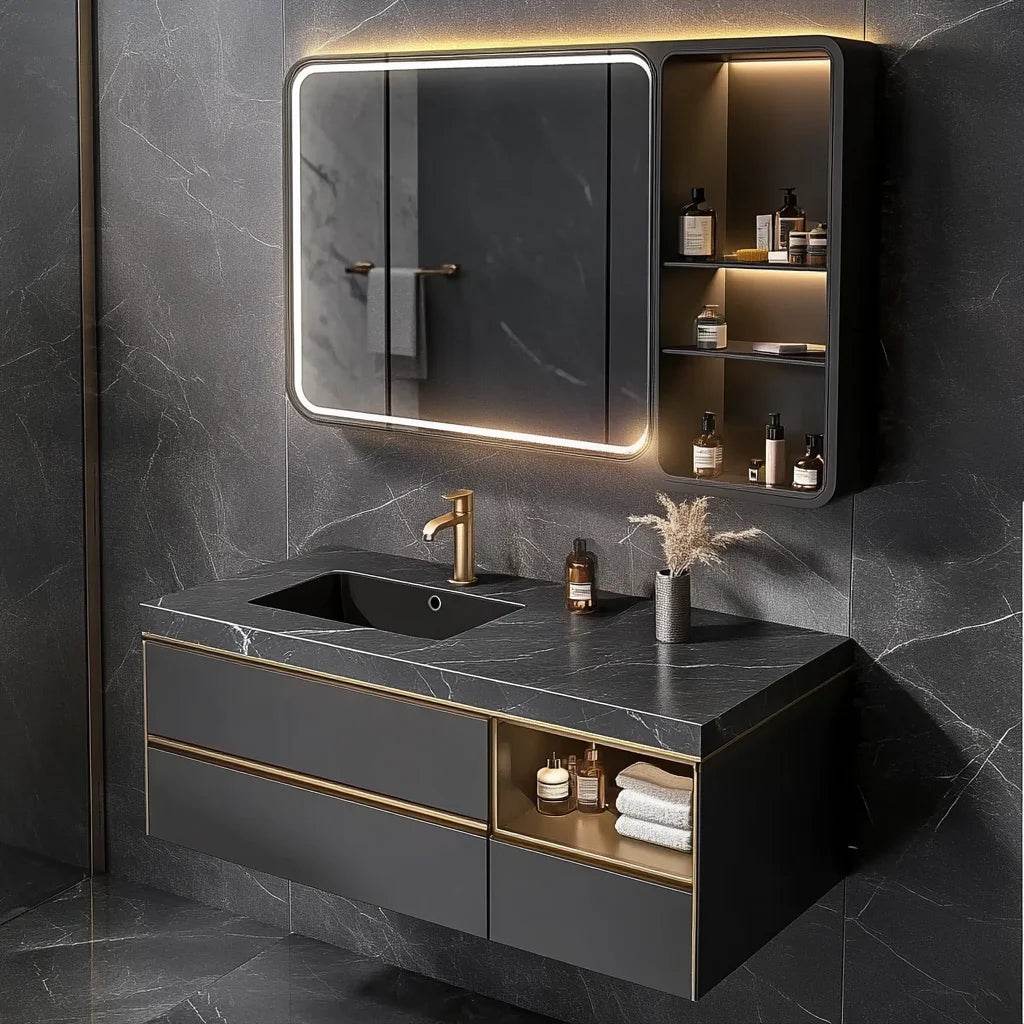 High End Bathroom Vanity Set Design Bathroom Cabinets Mirror Sink Bathroom Vanity 36 Inch - My Store