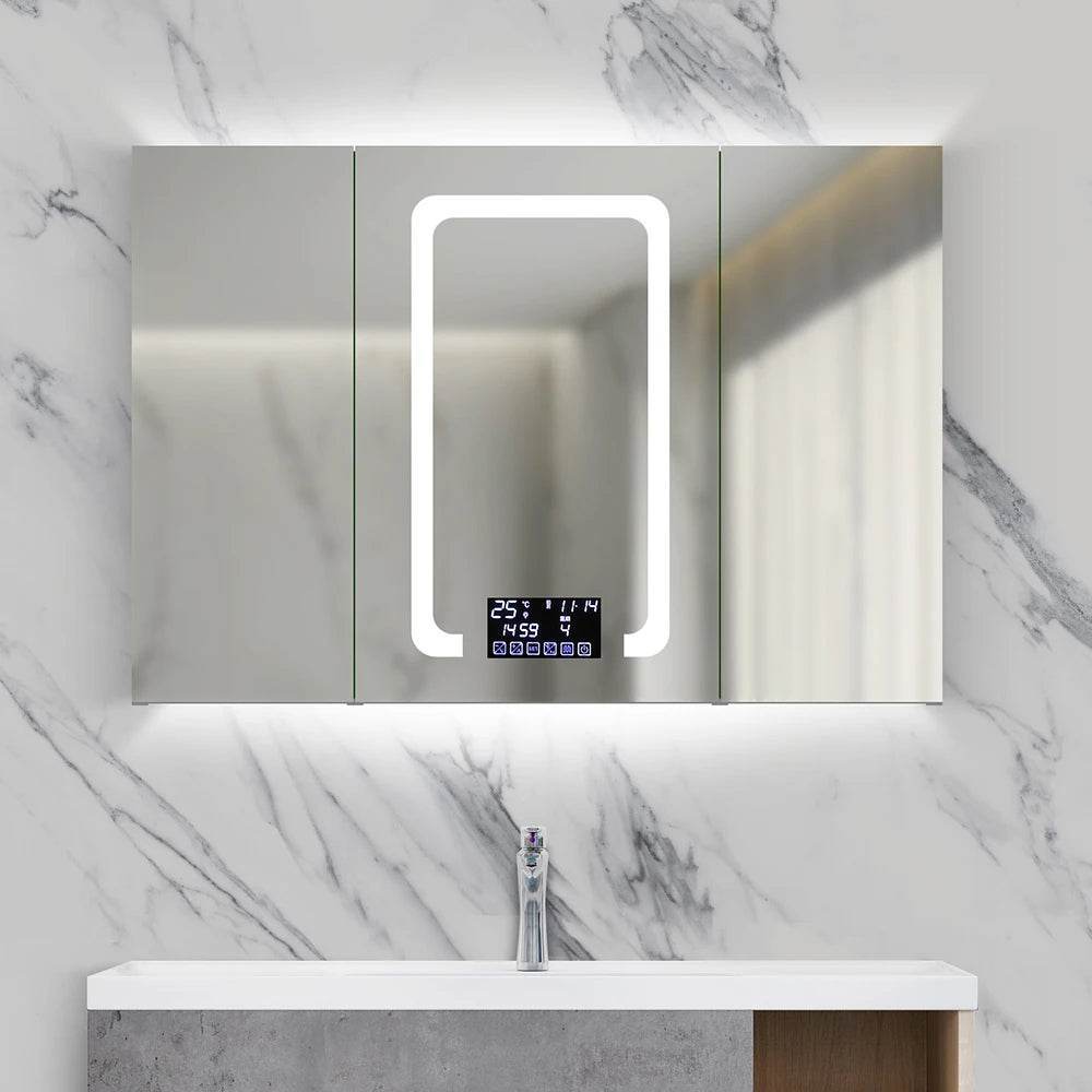 Speaker Bathroom Storage Smart LED Mirror Cabinet IP44 CE - My Store
