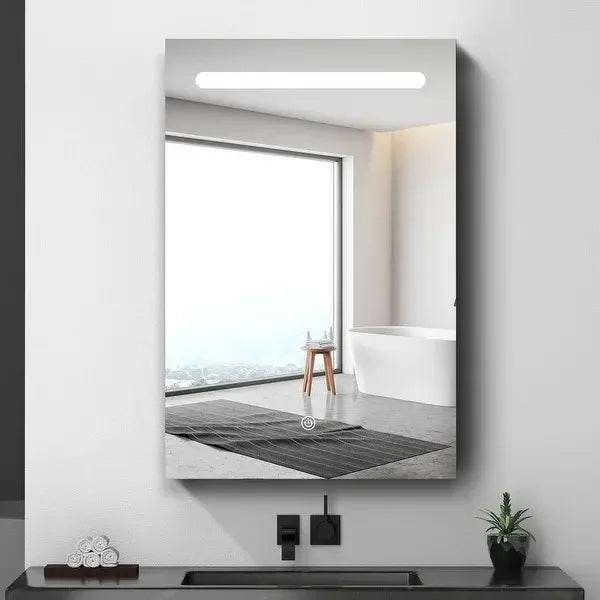 Modern Wall Mounted Stainless Steel Salon Vanity Wash Basin Bathroom Storage Jewelry Cabinets Set With Led Mirror - My Store