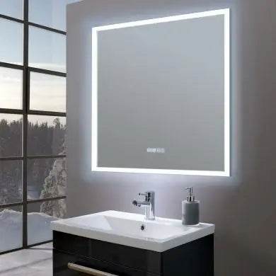 Modern Wall Mounted Full Length Touch Screen Makeup Bath Vanity Smart Mirror With Led Lights for Hotel Home Bathroom - My Store
