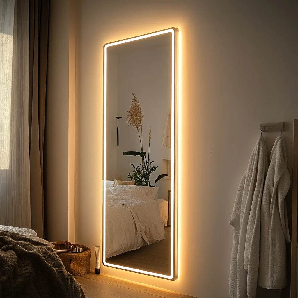 Luxury Custom Led Wall Mounted Bedroom Mirror Rectangle Led Mirror Manufacturer - My Store