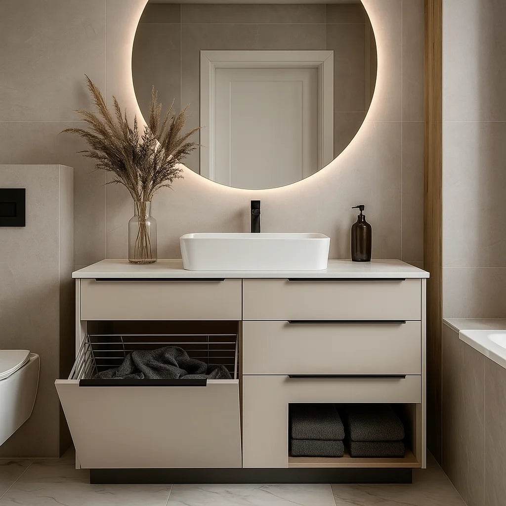 Luxury Modern Nordic Wholesale Commercial Corner Wall Mount Single Sink Mounted Simple Design Bathroom Vanity Cabinet Set - My Store