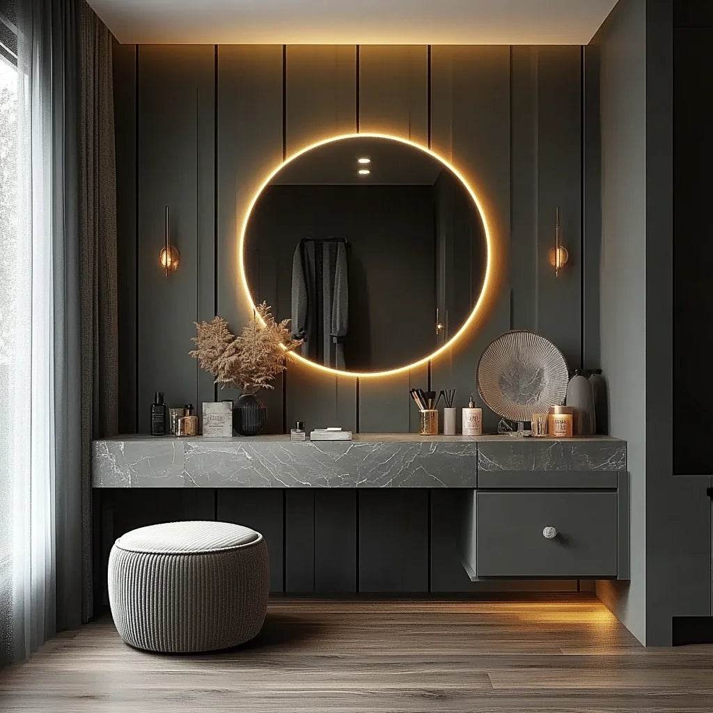 Led Makeup Mirror Barber Salon Led Mirror Light Wall Vanity Table With Led Light Makeup Mirror - My Store